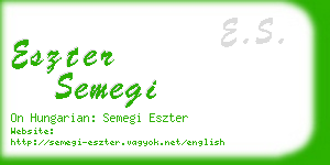 eszter semegi business card